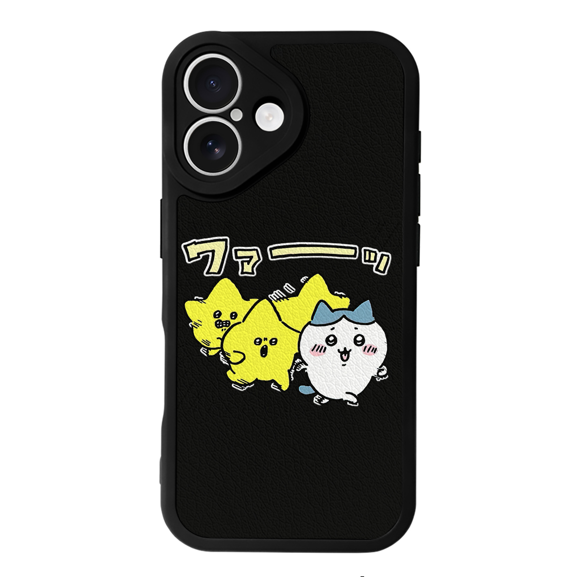 （画像用） ちいかわ 流れ星 Chii-kawa Shooting star 【iPhone 16シリーズ対応】シリコンスマホケース（レザー調） 材質：シリコン